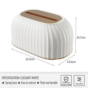 Tissue BoxNapkin Pumping Paper Case DispenserNapkin Tissues Box with Spring Lift Bottom for Bathroom Office Living Ro