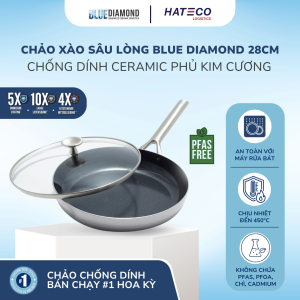 [Kèm nắp] Chảo Blue Diamond chống dính ceramic phủ tinh thể kim cương cao cấp 28cm