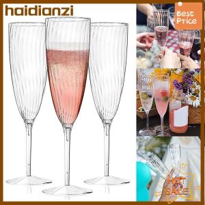 haidianzi 1 8PCS Plastic Champagne es Flutes Disposable Perfect for Wedding and Shower Party Supply Clear Cups Drinkware Gift