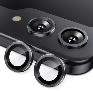 Metal Camera Lens Protector For Samsung Galaxy Z Flip 6 5 4 Anti Scratch 9H Tempered Glass with Metal Ring Lens Cover For Galaxy Z Flip6