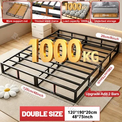 SERENZO Bed Frame Heavy Duty Metal Bed Frame Steel Double Bed Single Bed Iron Frame Bed Sturdy Queen/King bed Frame