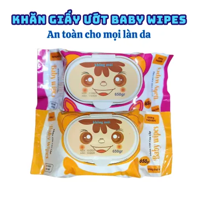 Combo 30 gói khăn giấy ướt Gấu Baby 650gr ( KLT: 450gr) vải mịn màng dày bền tờ lớn