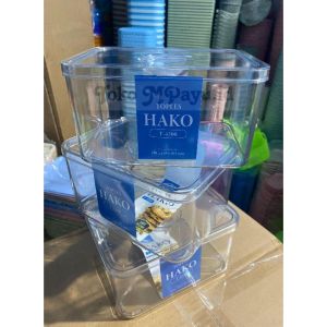 Hako Toples Kue Kotak Besar 23 liter Anti Pecah dengan Tutup Kuat Tahan Debu toples Premium Bpa Free