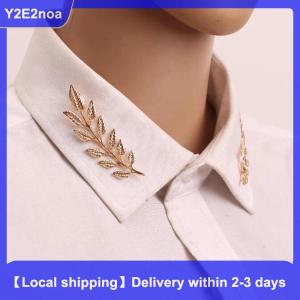 【Local shipping】 1 Pair Delicate Tree Leaf Brooches Pins Jean Shirts Suits Lapel Pin Retro Broche