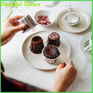 Beautiful 6pcs Canele Mold Cake Pan Non Stick Small Canele Molds Muffin Bakeware Cupcake Pan Carbon Steel Pastry Mould Mini Cupcake Holder