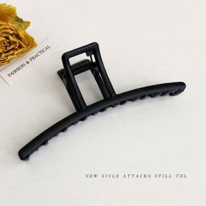 Frosted Black Clips Metal Hair Claw Fashion Barrettes Ponytail Solid Color Cross Crab Clip Bath Hair Clips Geometric Hairpins