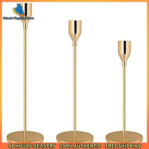 Vktech Beautiful European Candle Holder for Flameless Candles Small Decorative Candle Stand for Parties