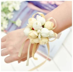 ดอกไม้ข้อมือเจ้าสาว ดอกไม้ข้อมือเพื่อนเจ้าสาว เพื่อนเจ้าสาว อุปกรณ์งานแต่งงาน สายรัดข้อมือเพื่อนเจ้าสาว