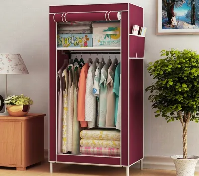 Cloth Cover Wardrobe Folding Cloth Household Portable Curtain Type Small Bookcase Wardrobe_布罩衣柜折叠布家用便携窗帘式小书柜经济型衣橱_Almari Baju Penutup Kain Almari Pakaian Kain Lipat Isi Rumah Jenis Langsir Mudah Alih Rak Buku Kecil Almari Pakaian
