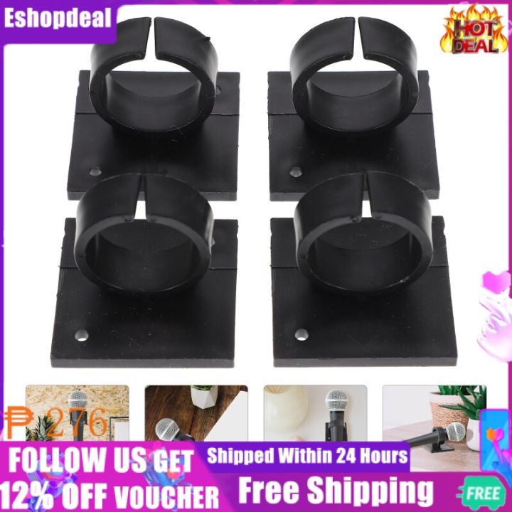 Stock】 4 Pcs Wallmounted Microphone Hook Microphone