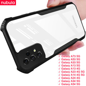 NUBULA For Samsung Galaxy A73 A53 A33 5G | A13 4G 5G | A23 4G/5G Casing Clear Back Cover Transparent Phone Case for Galaxy A14 4G/5G | A24 4G A34 A54 5G