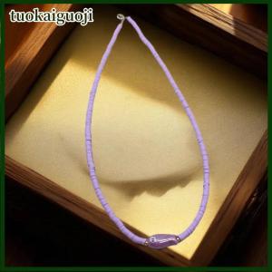 tuokaiguoji Bohemian Style Colorful Fish Pendant Necklace For Women  Soft Polymer Clay Beads Multi-Color Beach Jewelry