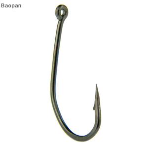 Baopan 100Pcs Ống Đóng Hộp Maruse Móc Màu Đen Cao Carbon Thép Coon Và Câu Cá Biển Móc Với Vòng Và Dây Thép gai