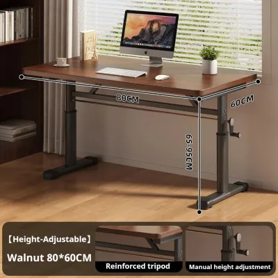 Computer Table Adjustable Height Study Table Computer Desk For Desktop Lift Table Hand-Cranked