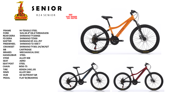 RALEIGH SENIOR 24″ SHIMANO 21 SPEED R24 SENIOR | Lazada