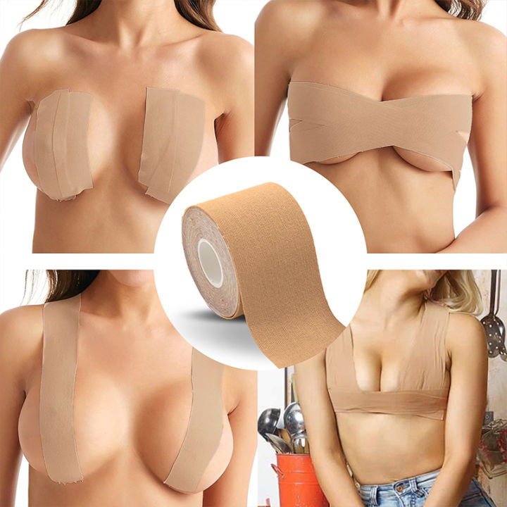 1 pcs Boobs Tape - Breast Lift Tape and Disposable Round Nipple Cover, Push  up Boob Adhesive Bra 