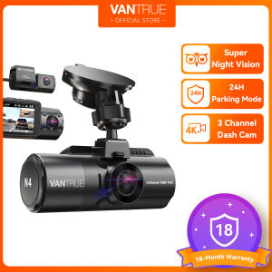 Vantrue N4 3 Channel 4K Dashcam4K+1080P Front and Rear1440P+1440P+1080P Camera for CarIR Night Vision24/7 Parking ModeSupport 256GB Max