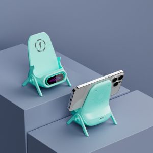 DEGRAD 15W Wireless ic Phone Charger with 3 ic Head Fast Charging Chair Shaped Phone Charger Dock Station Stable ic Phone Holder Mobile Phone