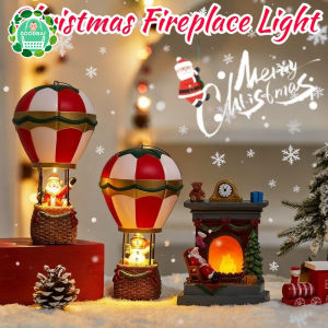 Christmas Decorations for Home 2025 Christmas Resin Ornaments Xmas Santa Tabletop Night Light Decor