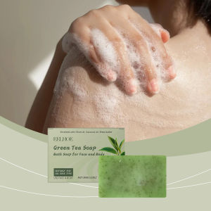 EELHOE Green Tea Soap Gentle nourishing body care cleansing moisturizing refreshing and fragrant foam soap Green Tea Soap Green Tea Soap Bar Green Soap