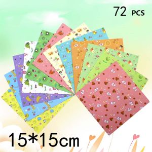 LEIFNYDI Colorful 1515cm Scrapbooking Star Square Decorative DIY Making Kids Origami Folding Paper Paper Crafts