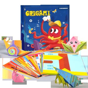 [SG Stock]Baby Craft Toys Cartoon Animal Origami Paper Cutting Book Kids Paper Cut Puzzle Early Learning Educational Toys Gifts