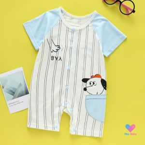 BU บอดี้สูทเด็ก 0-9 เดือน ผ้านุ่ม เนื้อบางเบา ชุดเด็กแรกเกิด เสื้อผ้าเด็ก ของใช้เด็กอ่อน เสื้อผ้าเด็กอ่อน ชุดเด็กอ่อน ผ้าเด้ง AS228-6