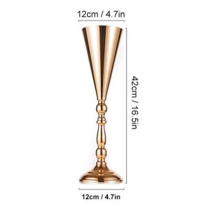 3 Height Kristal Candelabra Ornamen Dekorasi Kreatif Emas Dekorasi Rumah Cahaya Lilin Makan Malam Alat Peraga Pernikahan