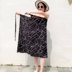 FE Floral Tie-Neck  Skirt Summer Holiday Mid-Length Beach Skirt Wrap Skirt Thai Skirt Thai Skirt 1.14