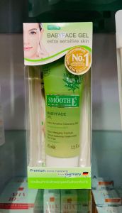 Smooth E สมูทอี White Babyface Gel 1.5Oz. และ 3.3Oz เจลล้างหน้า สูตรไม่มีฟอง สินค้าขายดีมาก (1หลอด)