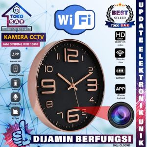 IP Camera CCTV Wifi Model Jam Dinding Wallclock Kmera Full HD 1080P 4K Hidden Spycam Pengintai Pengawas Sistem Keamanan Mata mata CCTV Hiasan Interior Ruangan Rumah Home Security Cam Cctv Mini Tersembunyi Wall Clock Denga Variasi Warna Hitam Dan Putih