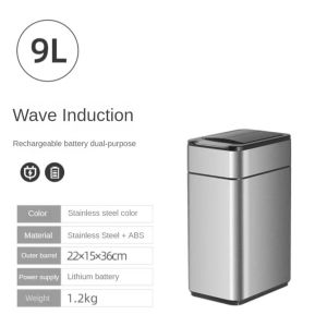 1PC 9/15/20L Smart Induction Trash Can Automatic Intelligent Sensor Dustbin Bathroom Waste Garbage Bins Household Toilet Large Capacity Waterproof Bin With lid