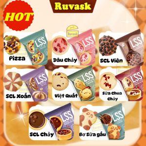 [1KG] Bánh Quy Socola LSS Nhân Chảy Bơ Sữa Thơm Ngon - Bánh Quy LSS Mix Vị Socola Bơ Sữa Dâu - Bánh Quy Ruvask