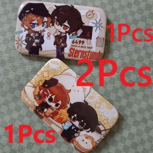 2Pieces Anime Rectangle badge Bungou Stray Dogs Brooch Funny Pin Nakahara Chuuya Dazai Osamu Cosplay Badge Decoration Birthday gift