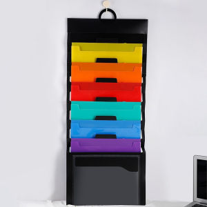 Wall-Mounted Hanging File Organizer – Long Size for Bond Paper Rainbow Classification Folder