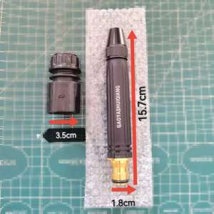Ready stock pure copper thickened pressurized spray gun water pipe universal joint flushing watering adjustable high-pressure nozzle car wash water gun (water pipe joint)