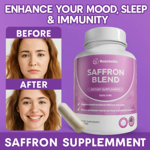 Saffron Supplement Gummies Sleep Aid Hormonal Balance Healthy Weight Loss Anti Anxiety Regulate Emotions