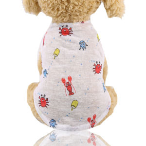 Breathable Dog Clothes for Small Dogs Ultra-Thin Spring and Summer Sunscreen Cool Dog Vest Cute Printed Chihuahua Clothing Yorkie Clothing Pet Cat T Shirt