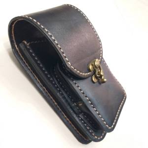 กระเป๋าใส่โทรศัพท์ +เอนกประสงค์ 1 ช่องซิปหน้า แบบร้อยเข็มขัด ขนาด 9x17x1.5 ซม จอ 6.7 นิ้ว ใส่สบาย ๆ หนังแท้ทั้งใบ