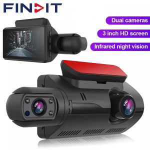 FINDIT MALL Car DVR Dash Cam Dual Lens FHD 3.0 Inch Dash Cam Auto Video Recorder Registrator Dvrs With infrared Red Night Vision G-sensor