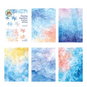 5 cái thẩm mỹ màu nước Sticker giấy có thể bóc rời sticker cho scrapbooking Nhật ký ảnh điện thoại Album Guitar gói