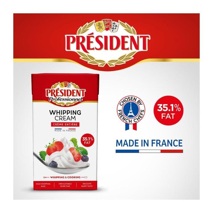 President UHT Whipping Cream 35.1 Percent Fat Lazada Singapore