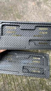 Bingkai Tempat Pelat Nomor Indonesia Karbon Hitam Depan Belakang Cover Dudukan Pelat Nomor Indonesia Karbon 1 Set Depan Belakang Universal All Motor Mio Beat Vario Lexi Adv Aerox Fino Nouvo Mio J Mio Soul GT Yamaha Fazzio Mio M3 dll