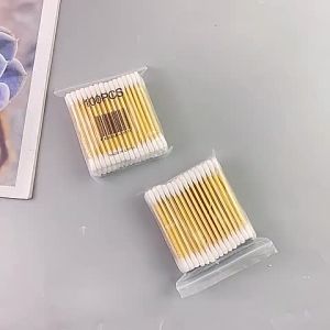 Set 20 Túi Tăm Bông Ngoáy Tai Gói 100 Chiếc Bông Ráy Tai Thân Gỗ Khử Trùng 2 Đầu Thân Thiện Với Môi Trường 88383