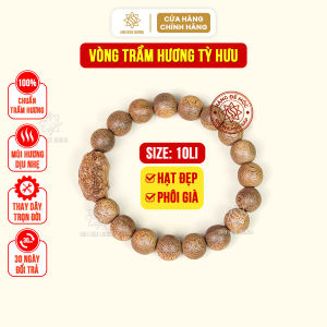 Vòng tay trầm hương mix tỳ hưu Sơn Mộc Hương đeo tay nam nữ phong thủy may mắn bình an tài lộc
