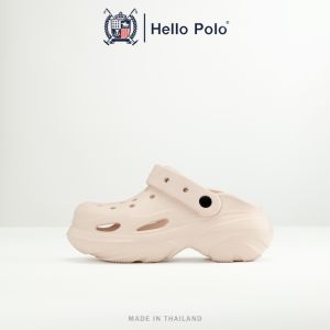 Hello Polo ทรงมินิมอล EVA แฟชั่นผู้หญิง รองเท้ารัดส้น กันลื่น พื้นหนานุ่ม รองเท้าแตะหัวโต แบบสวม Size 36-41 รุ่น HP8053