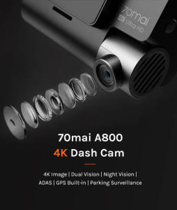 70mai A800SE Set Car Recorder Dual vision 4K Ultra HD Screen 70 Mai DVR Dash Cam
