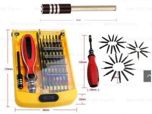Bộ tô vít đa năng 38 món Jackly JK-6088Abộ tua vít sửa điện thoạihộp tuốc nơ vítmũi vít từ tínhtua vítbộ lục lăng