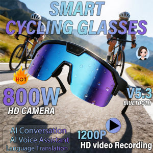 New Smart Cycling Glasses Wireless Call AI Conversation AI Voice Assistant 8MP HD Camera Anti-Shake Smart Cycling Glasses