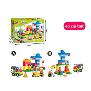Đồ Chơi Lắp Ráp Le go Mô Hình Khối Xây Dựng Công Trình– Đồ Chơi Sáng Tạo Tư Duy Trẻ - Mảnh Ghép Hạt Lớn
